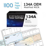 HP 134A OEM Modified W1340A MICR Toner Cartridge (2-Pack)