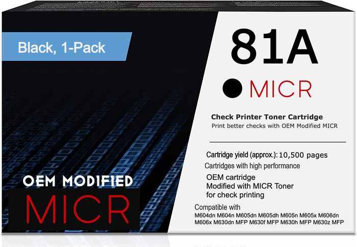 HP 81A OEM Modified MICR CF281A Genuine Toner Cartridge