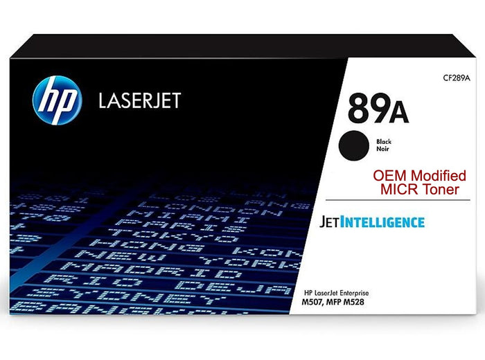 HP 89A OEM Modified MICR CF289A Genuine Toner Cartridge