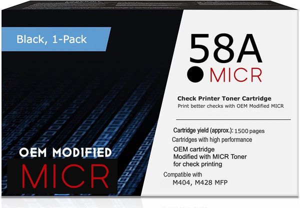 HP 58A OEM Modified CF258A MICR Toner Cartridge