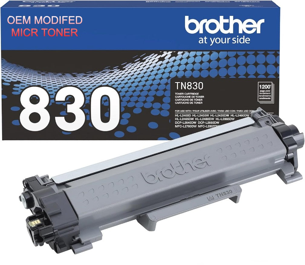 Brother TN830 OEM Modified TN-830 MICR Toner Cartridge – Renewable