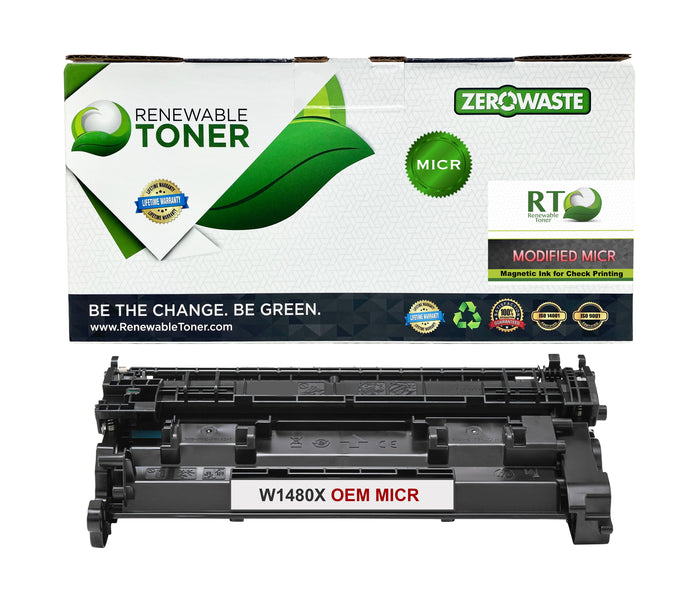 RT 148X OEM Modified HP W1480X MICR Toner Cartridge (High Yield)