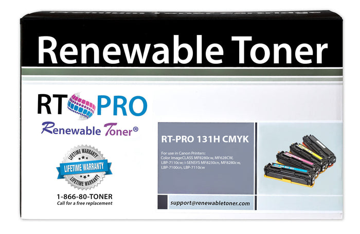 RT PRO 131H Compatible Canon 131 Toner Set (CMYK, 4-pack)