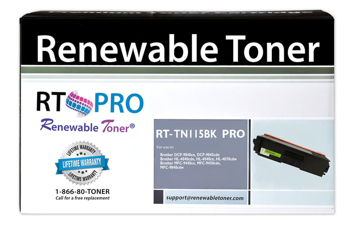 RT PRO TN115 Compatible Brother TN-115BK Toner Cartridge (High Yield, Black)