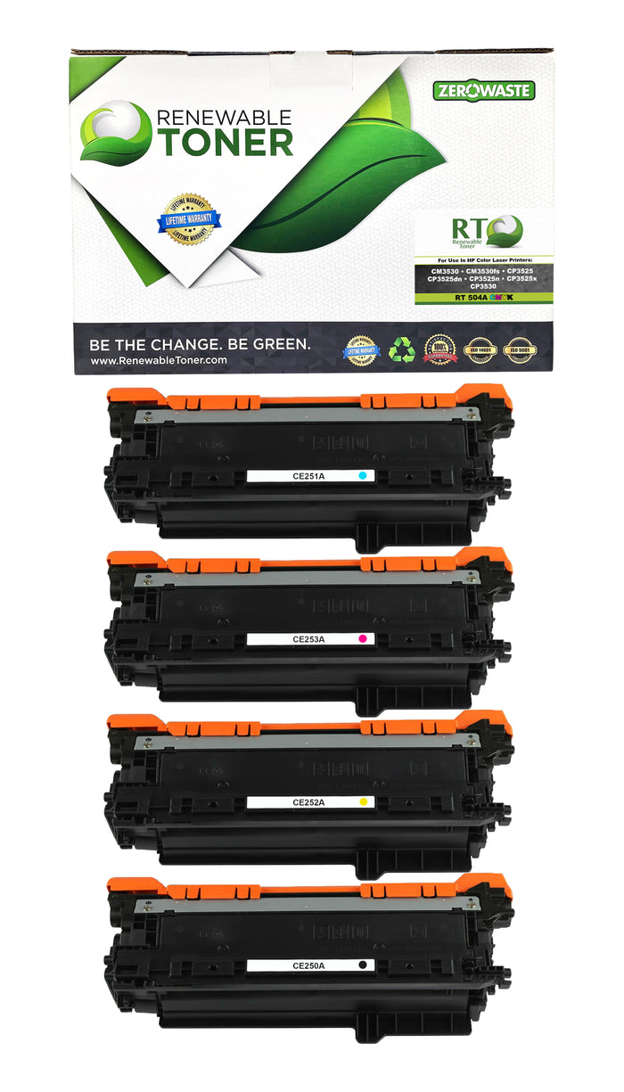 RT 504A Compatible Toner Color Set (CMYK, 4-Pack)