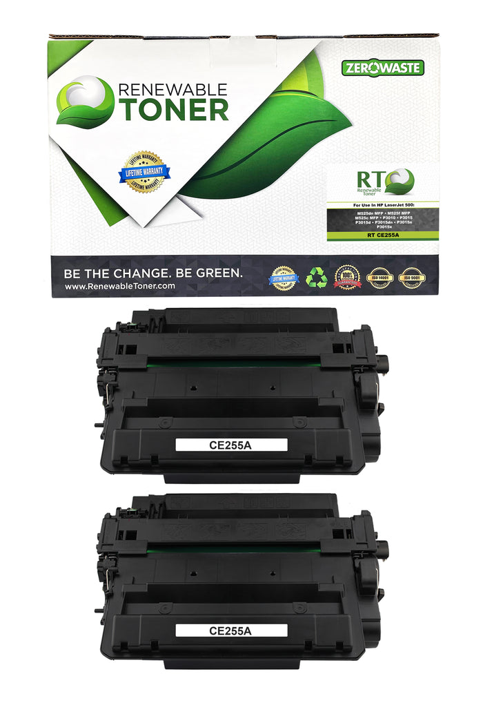 RT 55A Compatible HP CE255A Toner Cartridge (2-Pack)