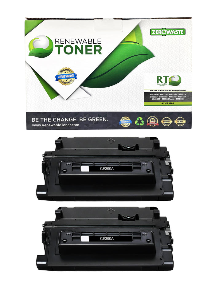 RT 90A Compatible HP CE390A Toner Cartridge (2-Pack)
