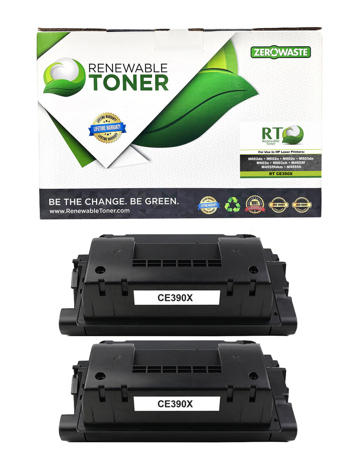 RT 90X Compatible HP CE390X Toner Cartridge (High Yield, 2-Pack)