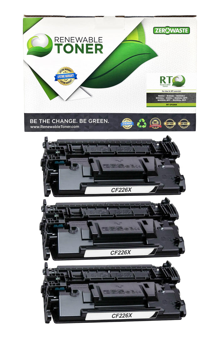 RT 26X Compatible HP CF226X Toner Cartridge (High Yield, 3-Pack)