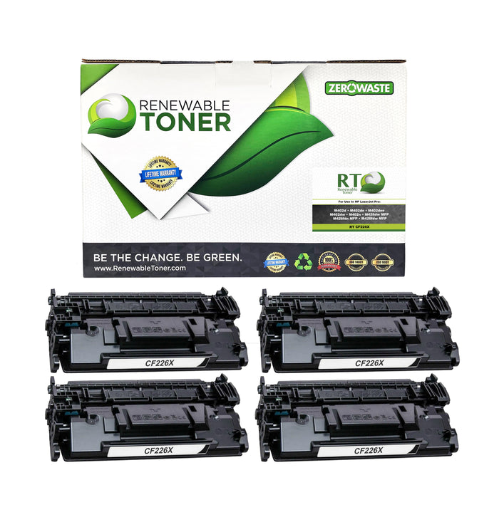 RT 26X Compatible HP CF226X Toner Cartridge (High Yield, 4-Pack)