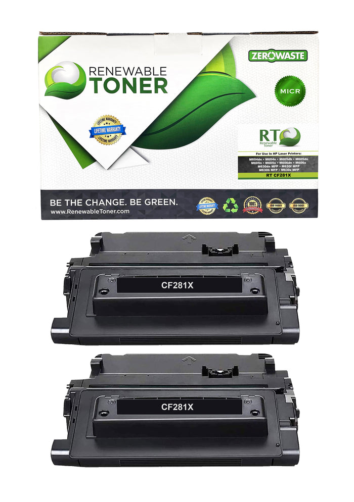 RT 81X CF281X Compatible MICR Toner Cartridge (2-Pack)