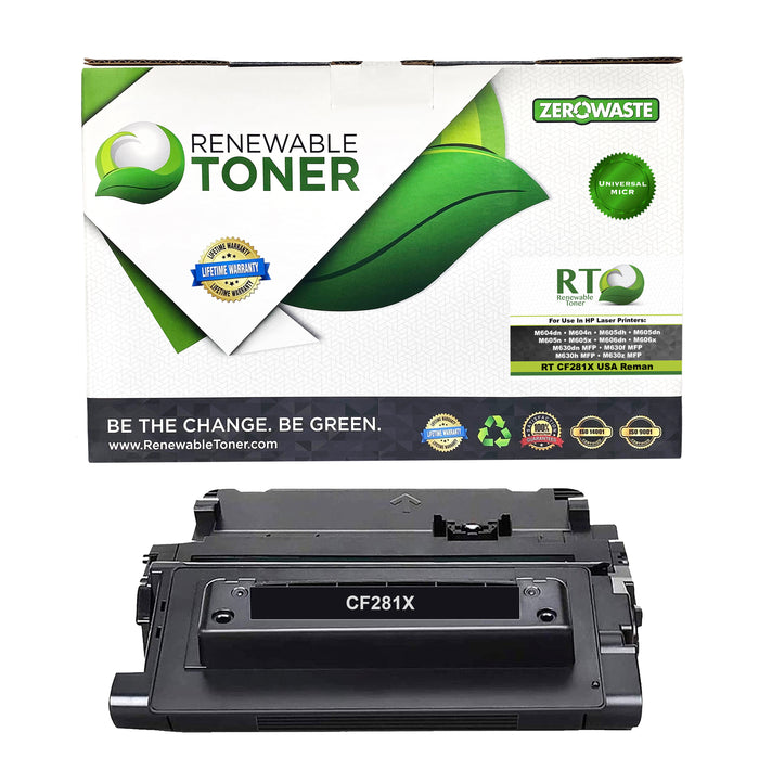 RT 81X CF281X USA Remanufactured Universal MICR Cartridge (High Yield)