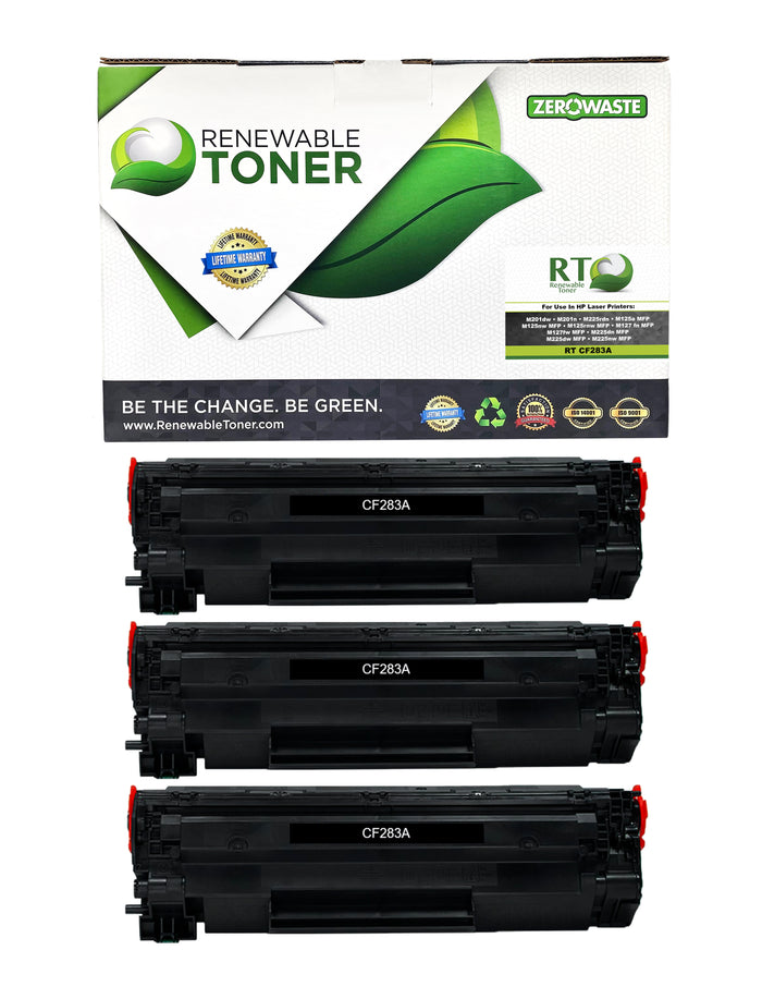 RT 83A Compatible HP CF283A Toner Cartridge (3-Pack)