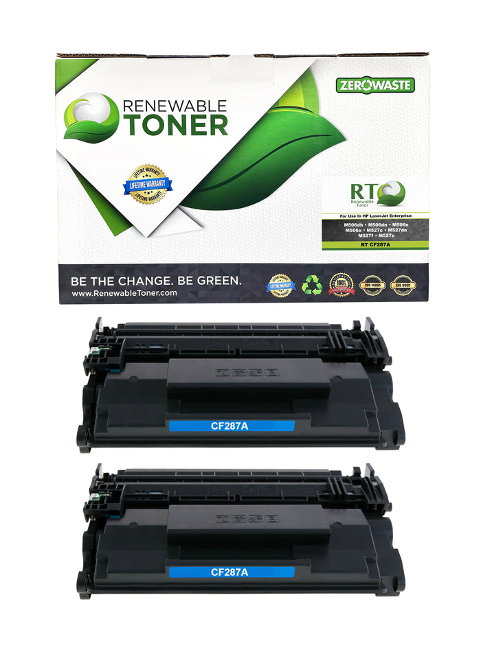 RT 87A Compatible HP CF287A Toner Cartridge (2-Pack)