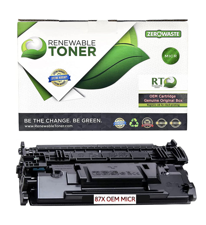 RT 87X OEM Modified HP CF287X MICR Toner Cartridge