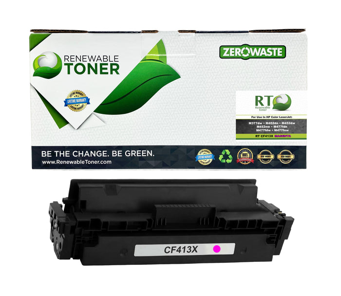 RT 410X Compatible HP CF413X Toner Cartridge (High Yield, Magenta)