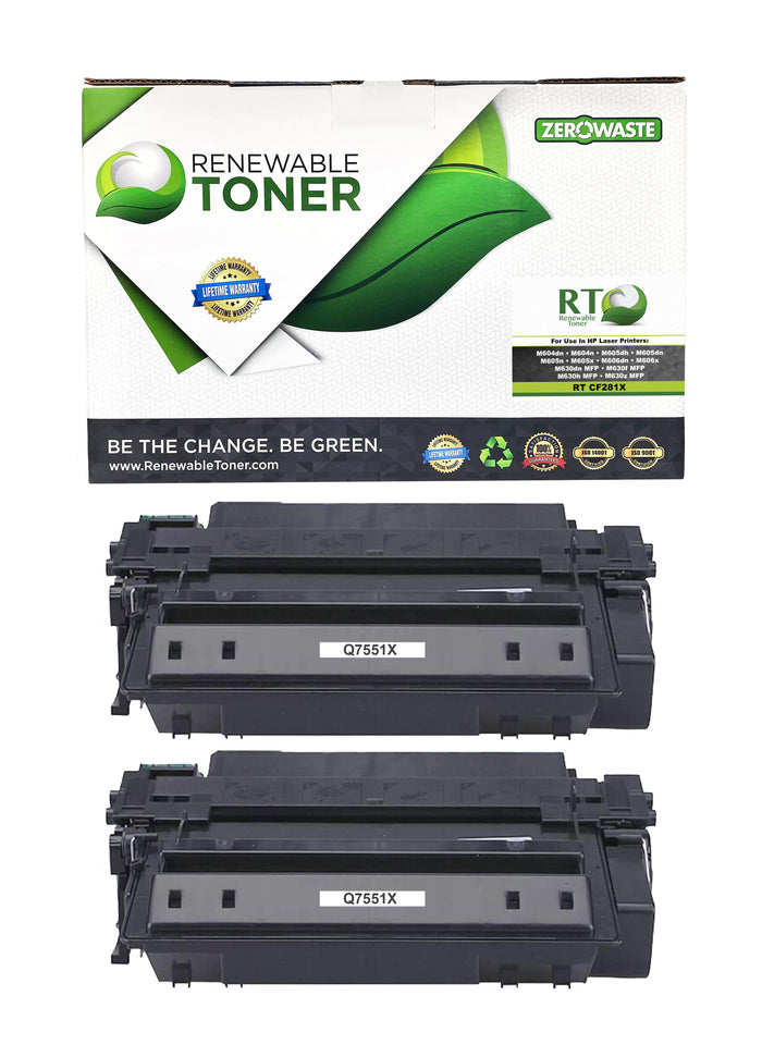 RT 51X Compatible HP Q7551X Toner Cartridge (High Yield, 2-Pack)