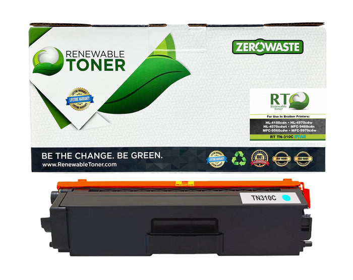 RT TN310 Compatible Brother TN-310C Toner Cartridge (Cyan)