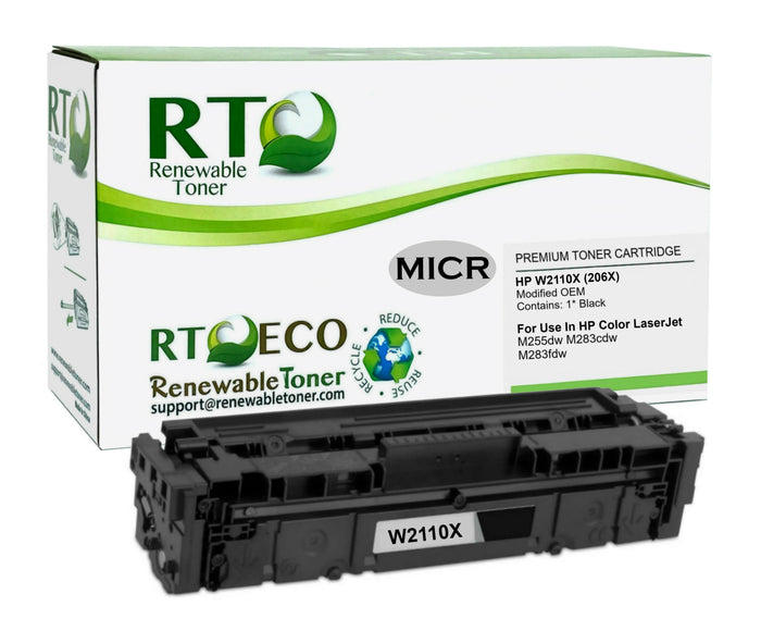 RT 206X OEM Modified HP W2110X MICR Toner Cartridge