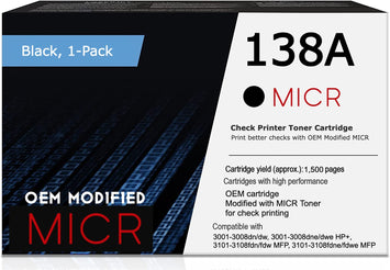 RT 138A OEM Modified HP W1380A MICR Toner Cartridge