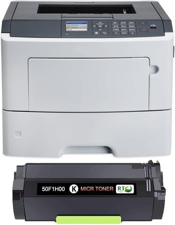 Lexmark MS610DN Check Printer (Renewed) with Reman 501H 50F1H00 MICR Cartridge