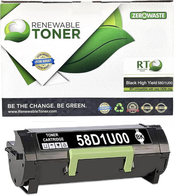 RT Compatible Lexmark 58D1U00 Toner Cartridge - OEM Chip (Black, High Yield)