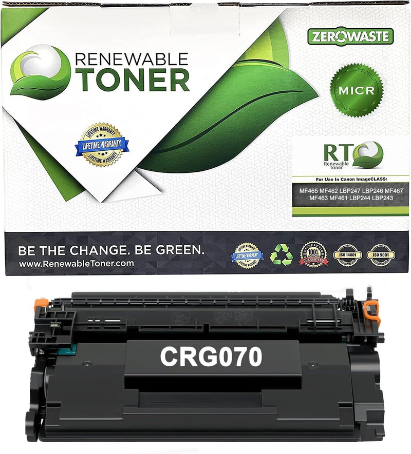 RT CRG-070 Compatible Canon MICR Toner Cartridge – Renewable RT CRG-070 Compatible Canon MICR Toner Cartridge – Renewable