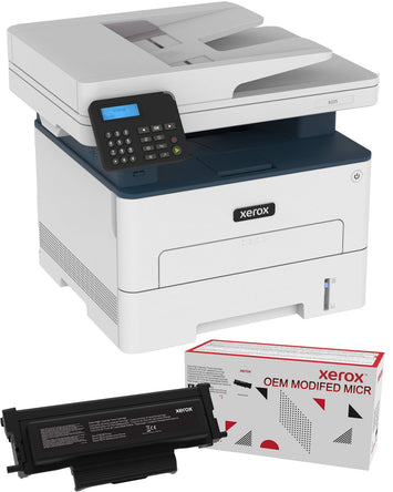 Xerox B225DNI Check Printer with OEM Modified 006R04399 MICR Cartridge