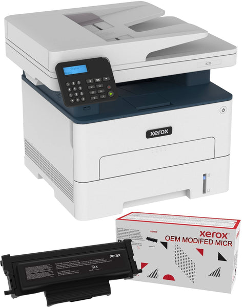 Xerox B225DNI Check Printer with OEM Modified 006R04399 MICR Cartridge