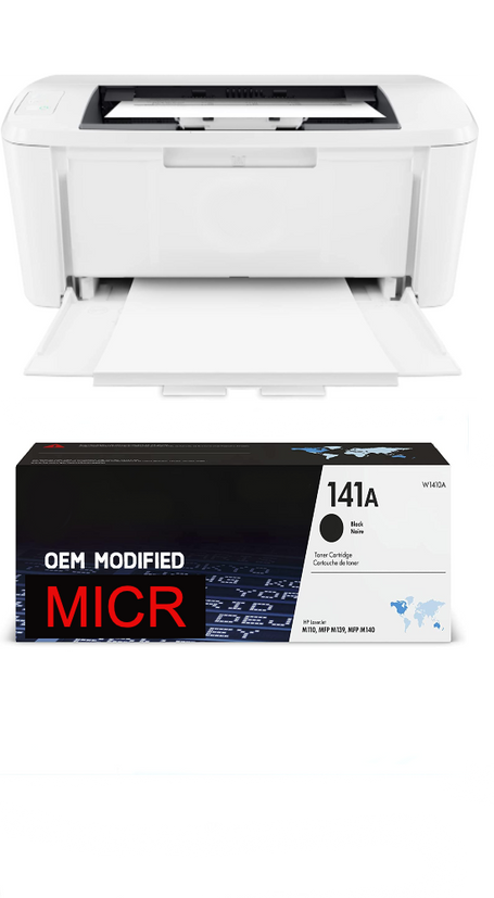 HP M110we LaserJet Check Printer Bundle with 1 OEM W1410A MICR Toner Cartridge
