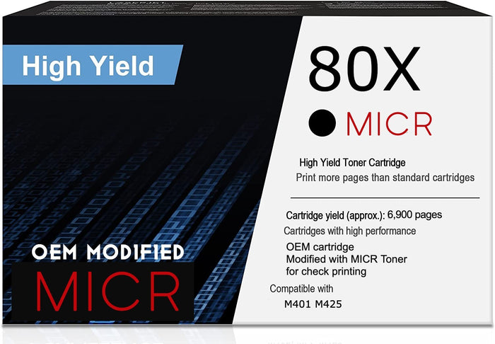 RT 80X OEM Modified HP CF280X MICR Toner Cartridge (High Yield)