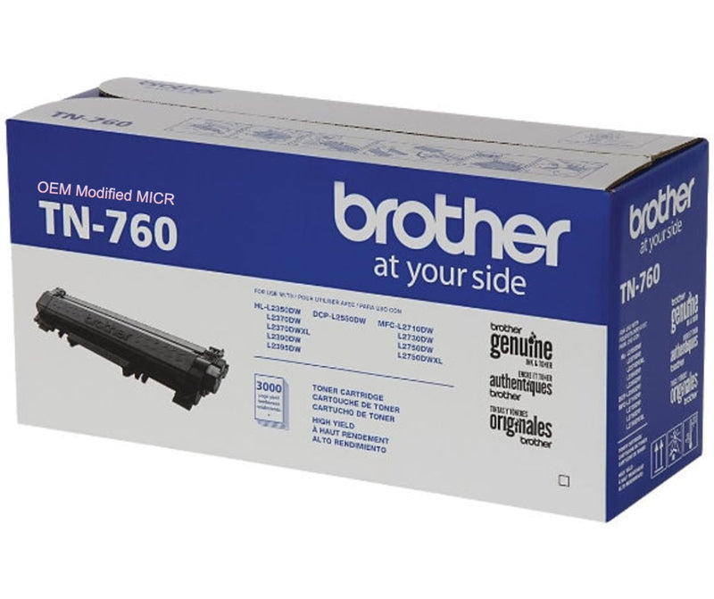 Brother TN-760 OEM MICR Check Printer Cartridge | Renewable Toner