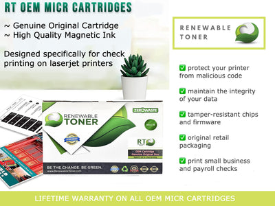 RT 4001n LaserJet Check Printer Bundle with 1 RT W1480A MICR Toner Cartridge