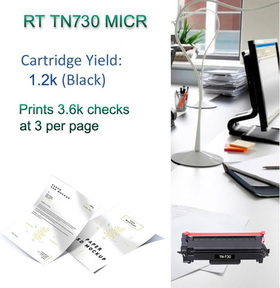 RT TN730 TN-730 Compatible MICR Toner Cartridge