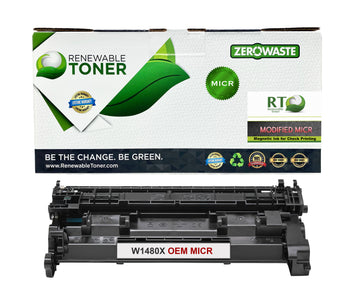 RT 148X OEM Modified HP W1480X MICR Toner Cartridge (High Yield)