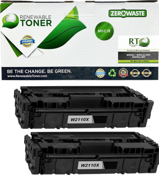 RT 206X Compatible HP W2110X MICR Toner Cartridge (High Yield, 2-Pack)