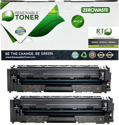 RT 206A Compatible HP W2110A MICR Toner Cartridge (2-Pack)