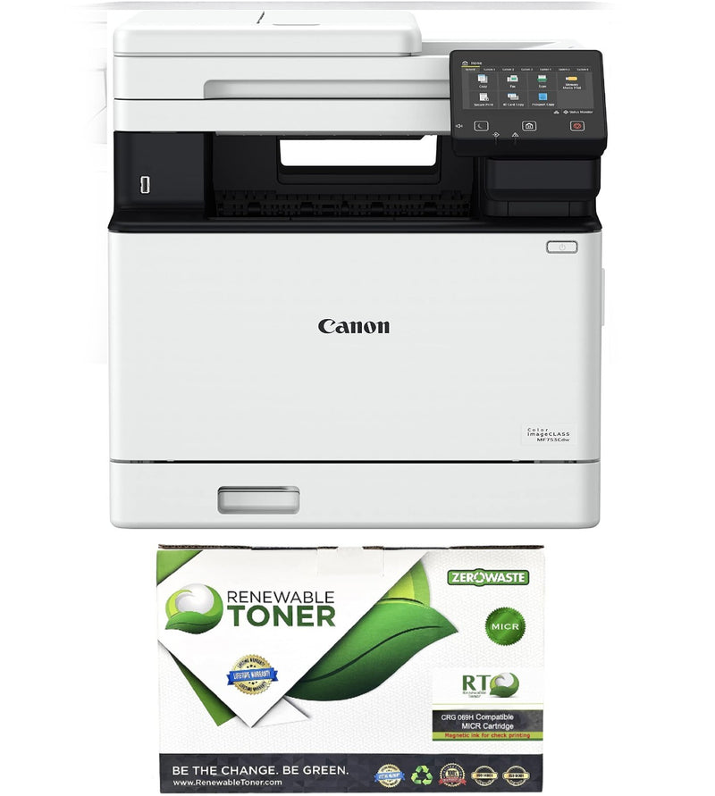 Canon Mf753cdw Check Printer with 1 CRG 069 MICR Toner Cartridge