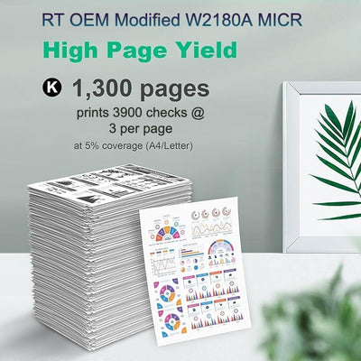 HP 218A OEM Modified W2180A MICR Toner Cartridge