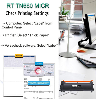 Brother TN-660 OEM Modified TN660 MICR Toner Cartridge (High Yield)