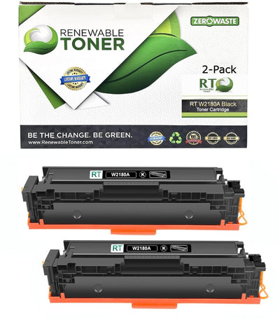 RT 218A Compatible HP W2180A Black Toner Cartridge (2-Pack)
