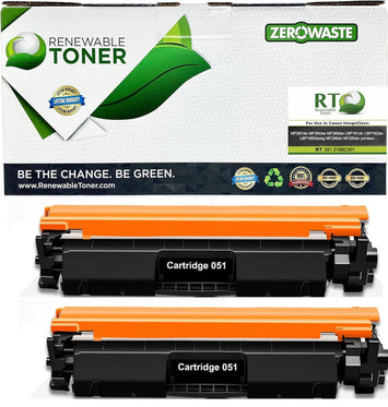 RT 051 Toner Cartridge 2168C001AA for Canon CRG-051 Printers (2-Pack)