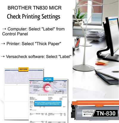 Brother TN830 OEM Modified TN-830 MICR Toner Cartridge