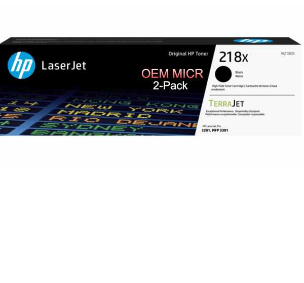 HP 218X OEM Modified W2180X MICR Cartridge (High Yield, 2-Pack)
