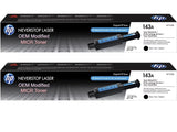 HP 143A OEM Modified MICR W1143A Genuine Toner Cartridge (2-Pack)
