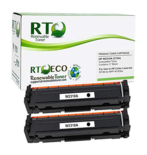 RT Compatible HP W2310A 215A Toner Cartridge (No Chip, 2-Pack)