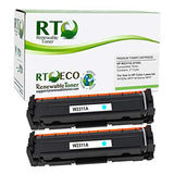 RT Compatible HP 215A W2311A Cartridge - No Chip (Cyan, 2-Pack)