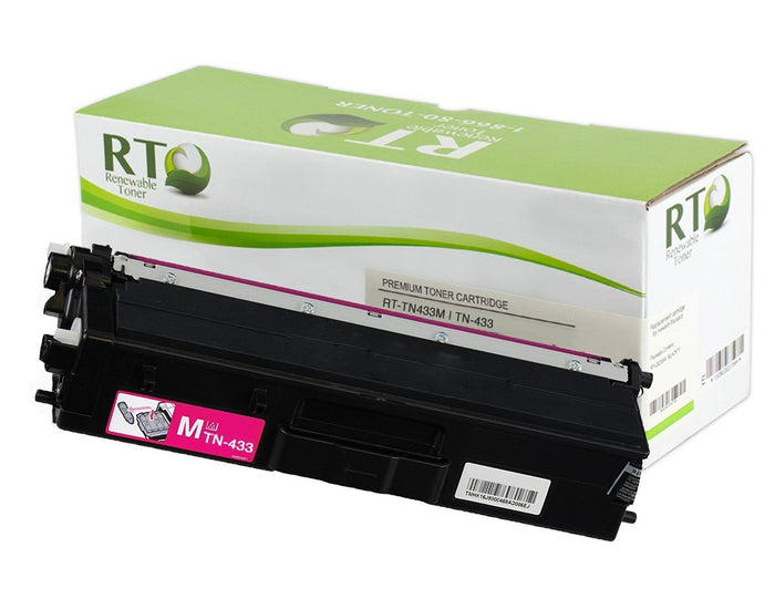 RT Compatible Toner Cartridge Replacement for Brother TN433 TN-433M High Yield (Magenta)