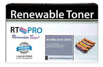 RT PRO Compatible HP 201X Color Toner Set (CMYK, 4-pack) High Yield