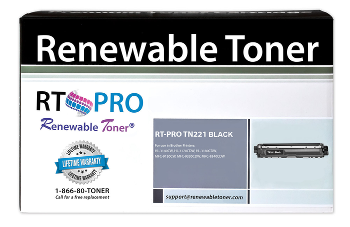 RT PRO Compatible Toner Cartridge Replacement for Brother TN-221 TN-221BK (Black)
